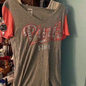 PINK Graphic Baseball Tee